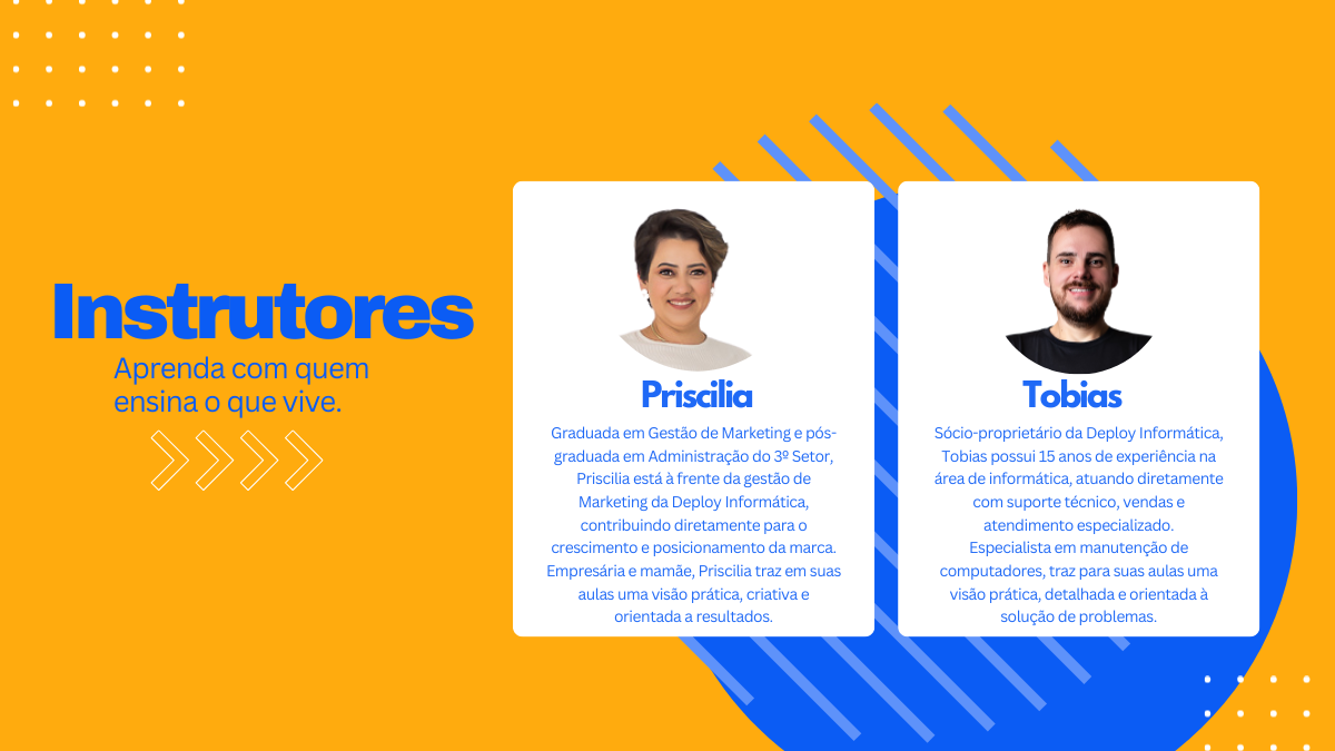 Instrutores dos cursos